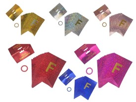 Banderines FELIZ CUMPLEAÑOS metalizados